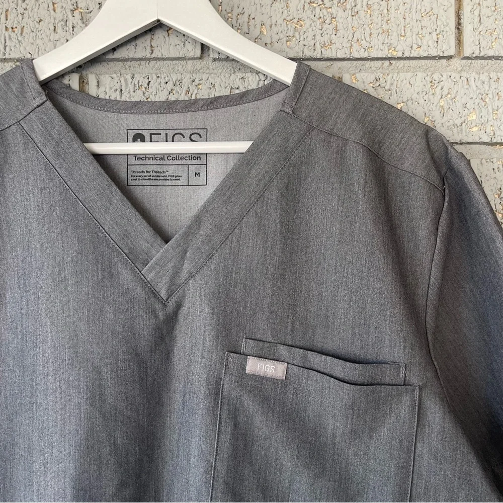 Figs Scrub Set Graphite Grey Men’s Size Medium